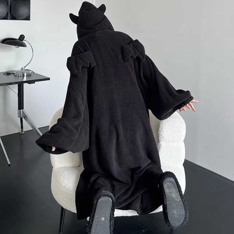 Lounge Women's Sleep Demon Robe Couples Matching Pajamas Sweatshirts Hoodies Pullovers Fluffy Pajamas Kigurumi Homewear Long Sleeve Thicken Overs - view 6