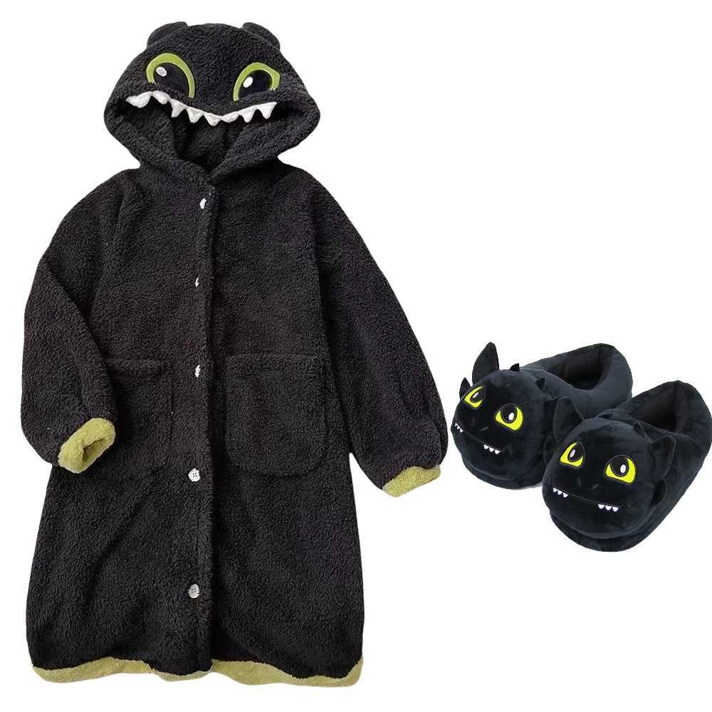 Women's Sleep Lounge Adult Kigurumi Toothless Dragon Onesie Pajamas Cosplay Costume Robes Anime Nightgown Halloween Cartoon Sleepwear Slipper H26
