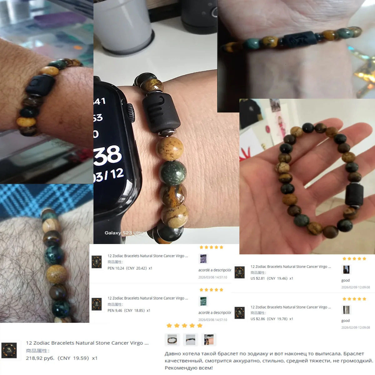 12 Zodiac Bracelets Natural Stone Cancer Virgo Leo Libra Bracelet Couples Friendship Gifts Bracelets Jewelry Pulsera Hombre 260924 - view 6