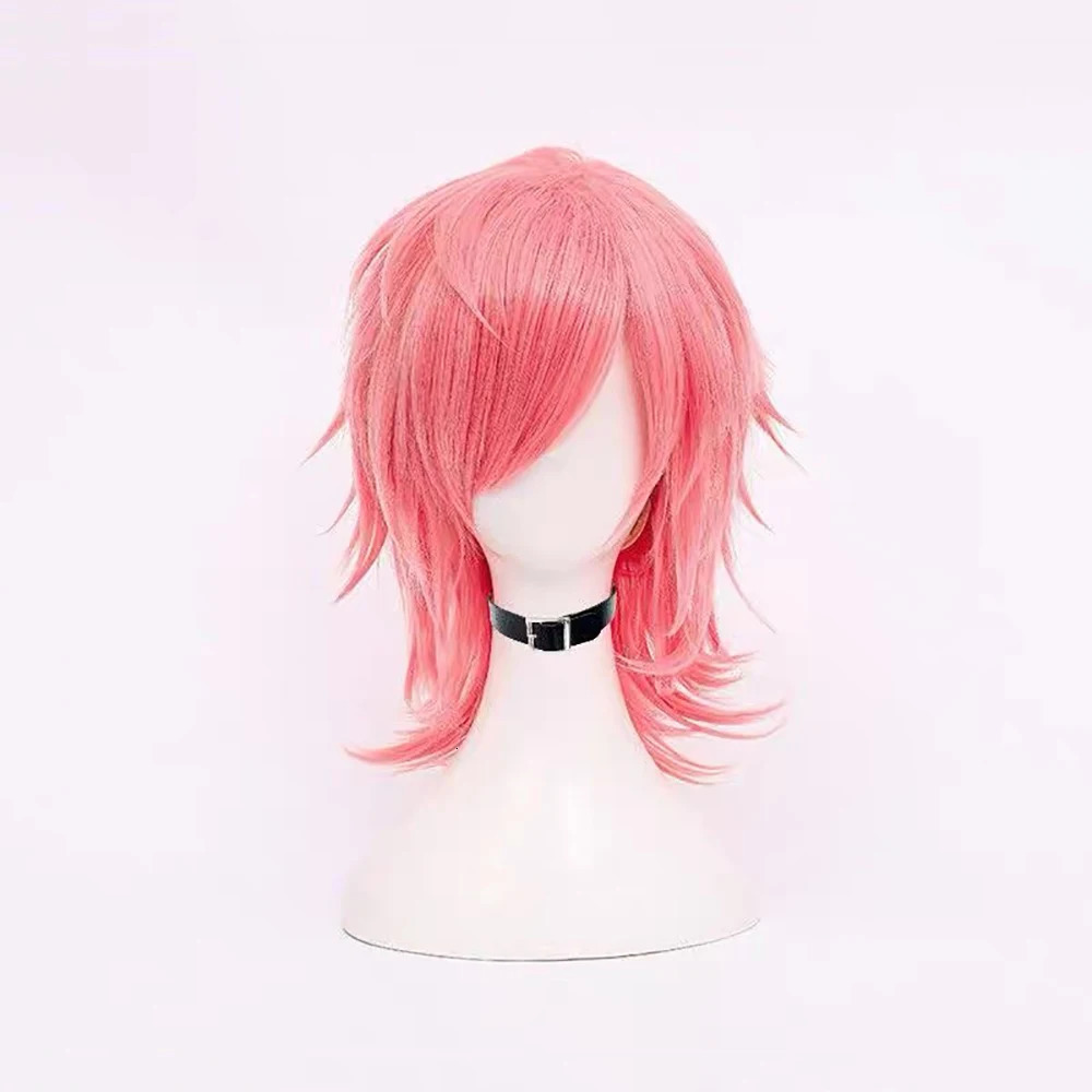 HAIRJOY Synthetic Hair Ayato Yuri Cosplay Wigs Curly Pink Costumes Anime Wig Rose Net 260922 - view 7