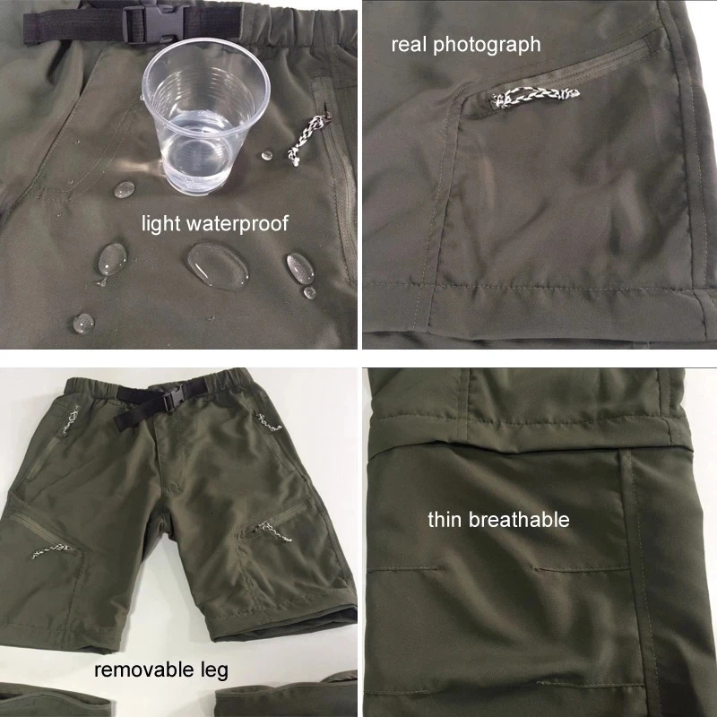 Summer Detachable Quick Dry Cargo Pants Men Waterproof Active Multifunction Pockets Outdoor Long Trousers Casual Pants 260923 - view 7