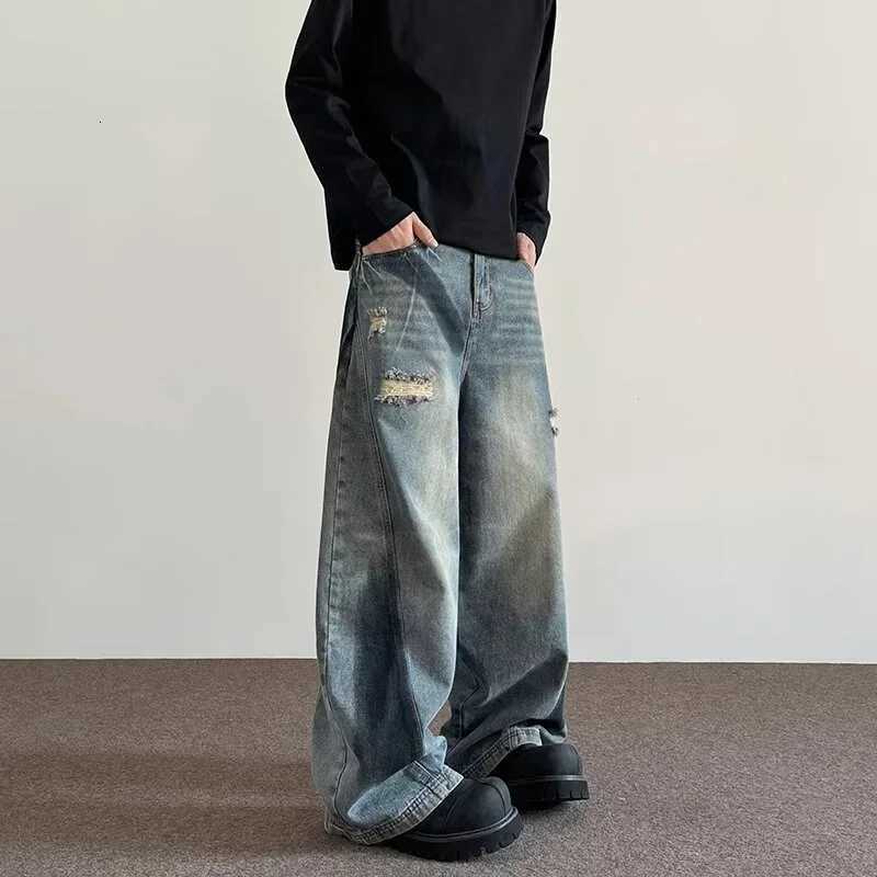 Men's Jeans 2025 New Y2K Vintage Streetwear Baggy Jeans For Men Hip Hop Fashion Ripped Jean Women Punk Harajuku Straight-Leg Denim Pants H260924 - view 3