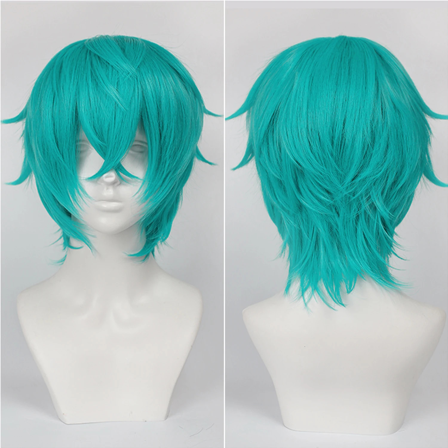 Short Straight Cosplay Synthetic Wig With Bangs 14 Inch Universal Cosplay Wigs Daily Handmade Animation Games Short Hair 260922 - view 7