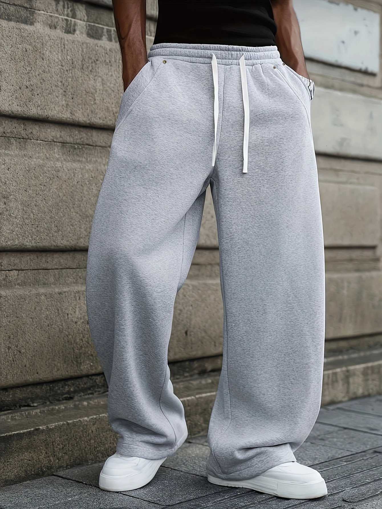 Men's Pants Spring Summer Loose Men'S Elastic Waist Wide Leg Athletic Pants Autumn Wear D260924 - view 3