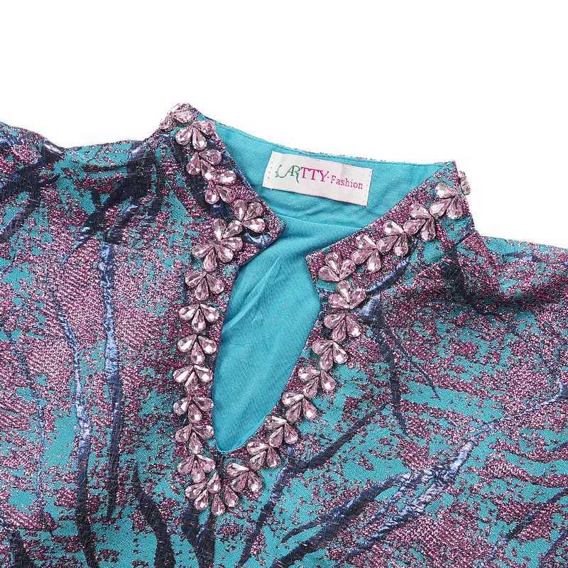 Sleep Lounge Women's Turkey Luxury Wears For Ladies African New Autumn Winter V Collar Studded Long Robe Women's Plus Size Dress African Dre - view 6