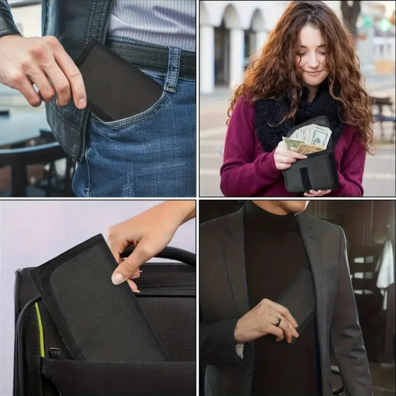 Cash Storage Box with 6 Zippered Pockets Cash Ticket Storage Box Envelope Wallet Money Bag 260924 - view 6