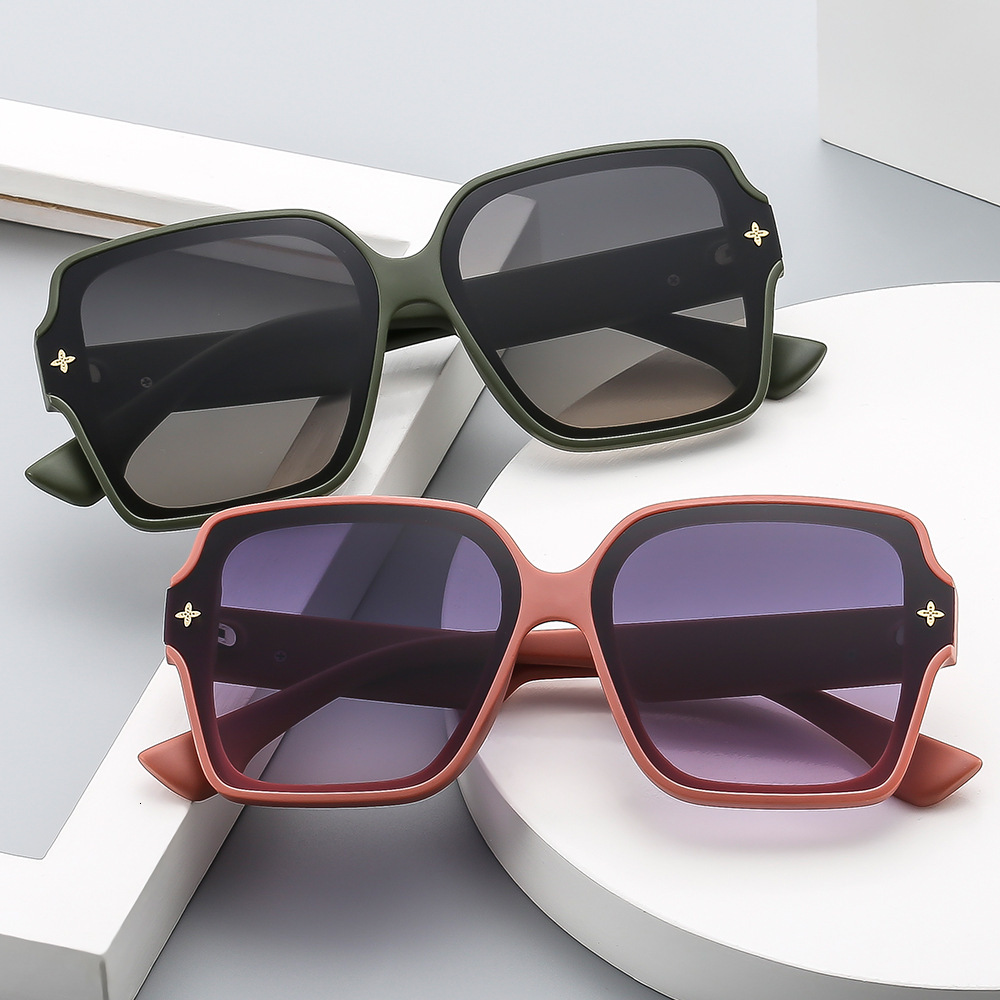 Luxury Fashion Designer Sunglasses 2025 New Yangshulin Square Large Frame Letter For Women High-End Fashion Sunglasses - view 4