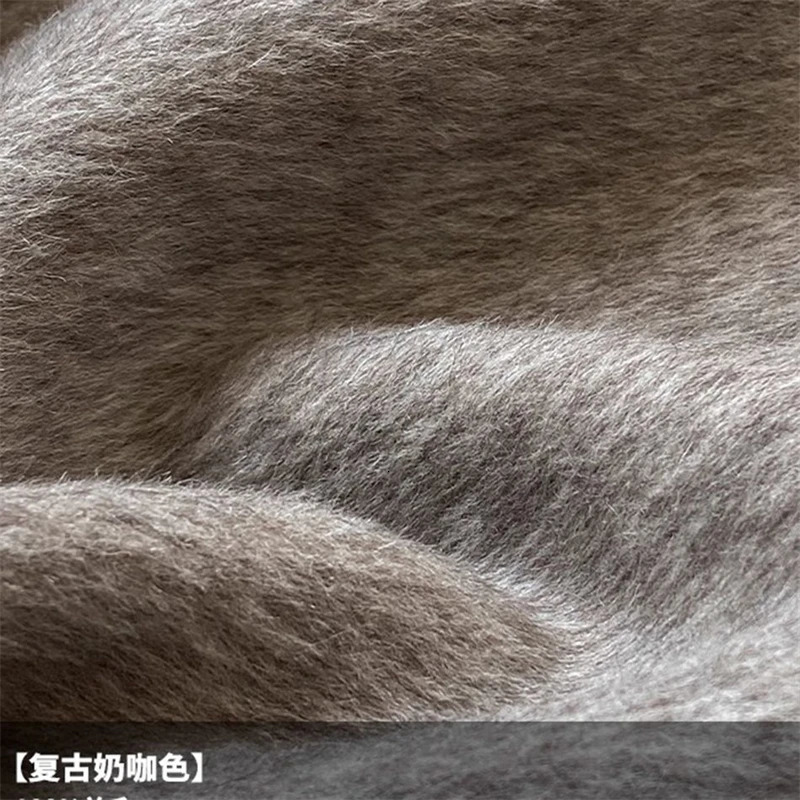Women's Double-faced Woolen Coat Spring Autumn Suit Collar Double Breasted Long Sleeve Temperament Commuting Purple Jacket 260922 - view 7