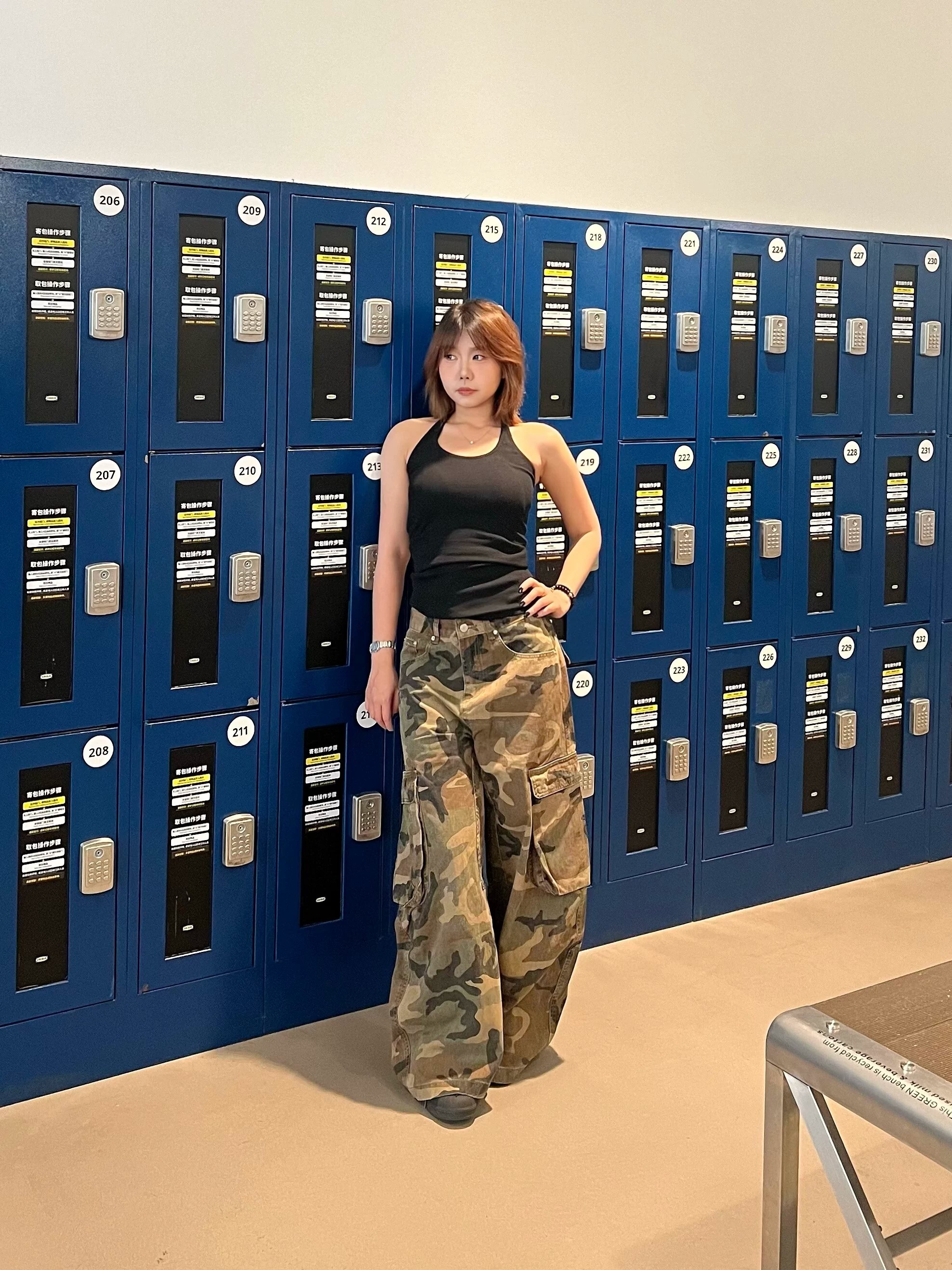 American Retro Camouflage Multi-Pocket Work Unisex Spring Autumn Loose Casual Hot Girl Wide Leg Knife Pants - view 5