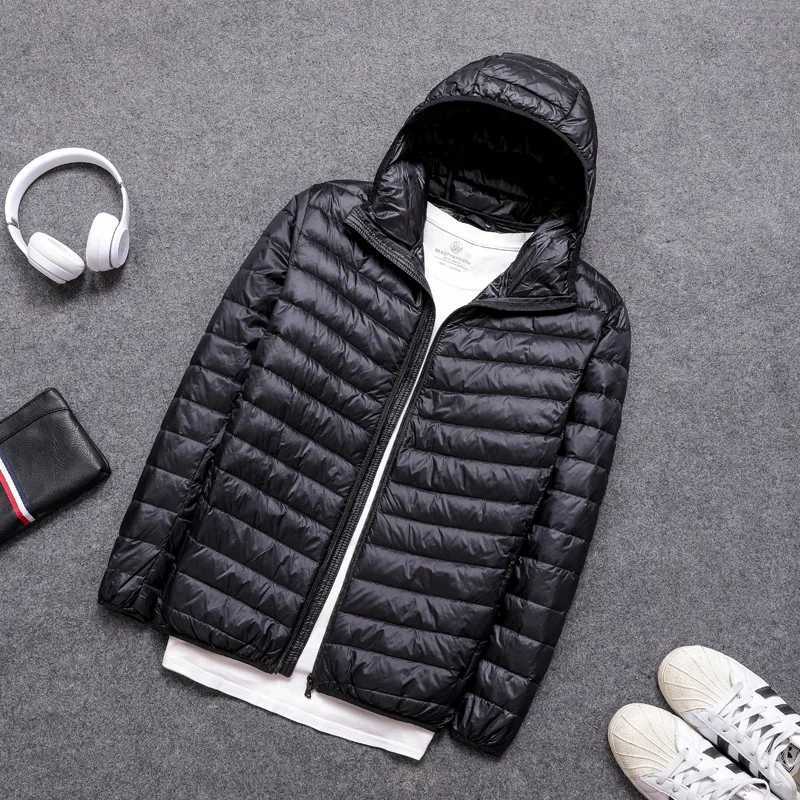 Jackets Hoodies Men's All-Season Outdoor Ultra Lightweight Packable Down Jacket Water and Wind-Resistant Breathable Coat Big Size Men Hoodies Jac