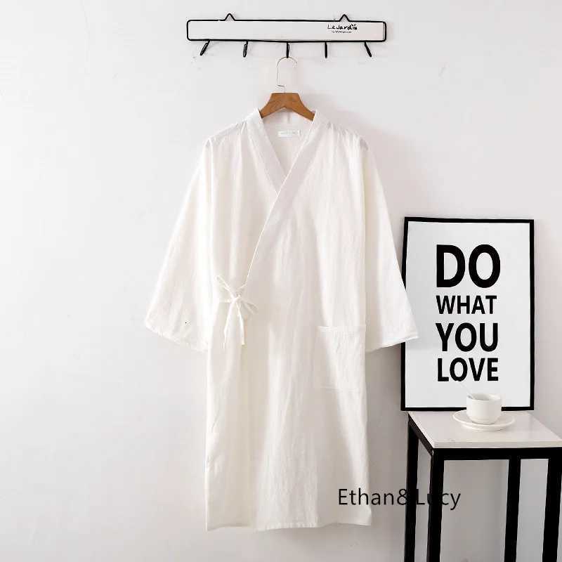Lounge Women's Sleep Multi Colors Cotton Long Sleeved Bathrobe with Pocket Home Clothes for Men's and Women's Comfortable Bath Robe Wom - view 7