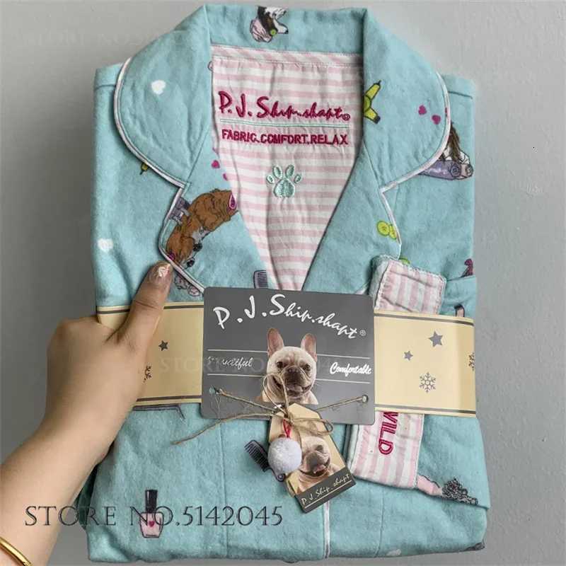 Women's Sleep Lounge Print Christmas Dog Cotton Pajamas Women's Sleepwear Loungewear Spring Autumn New Pijamas Trouser Suits Loose Casual Ho - view 5
