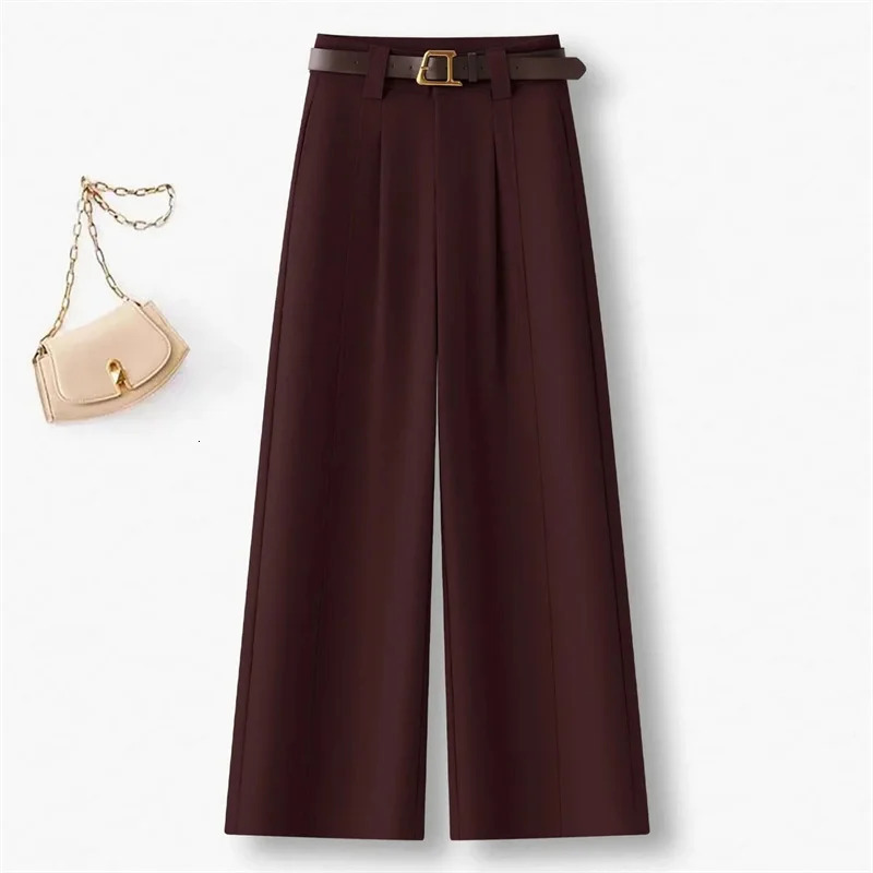 Spring Autumn 2026 Korean Spring Temperament Pants Women High-end Wide-leg suit Pants Female Trouser Ladies 260923 - view 4