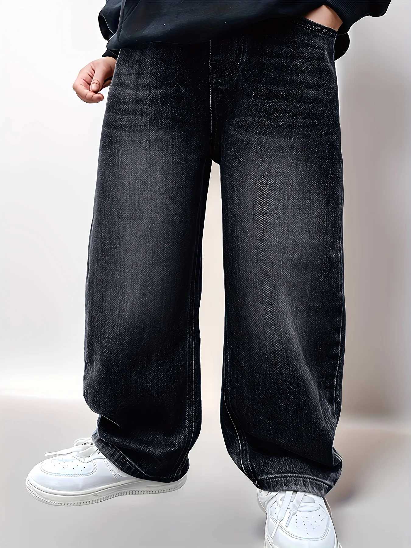 Men's Jeans Jeans All-Season Loose Trendy Jeans Street Casual Hip-Hop Pants FESTival-Style Pants. Full Elastic Waistband H260924