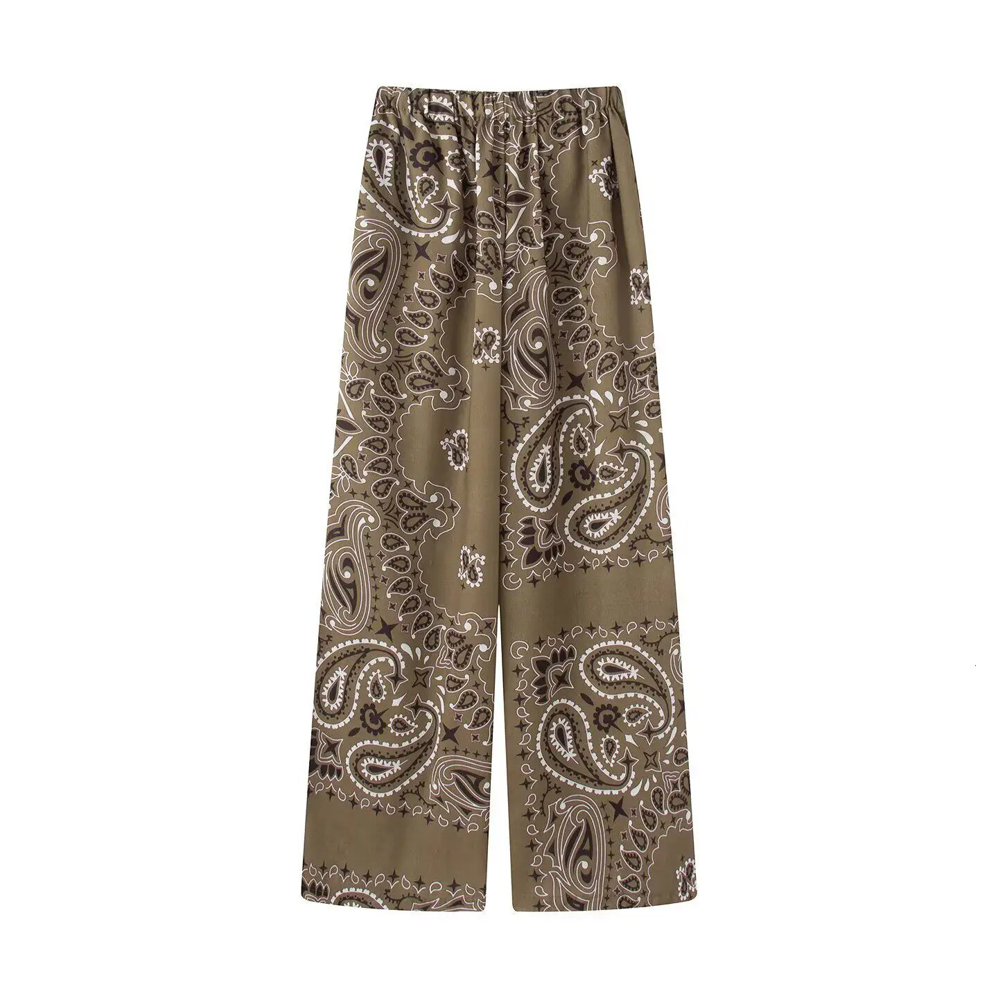 SuperAen Pattern Long-sleeved Shirt Loose-waist Straight Wide-leg Pants Sets 260923 - view 6