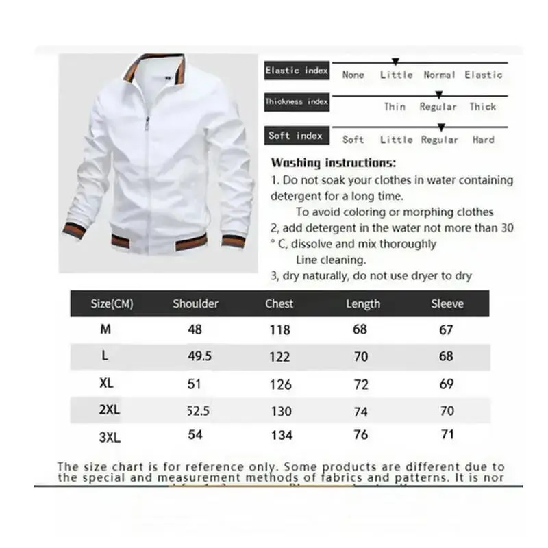 Men Windbreaker Jacket White Casual Jacket Fashion Men Outdoor Waterproof Sports Coat Spring Summer Bomber jacket Men Clothing 260924 - view 6