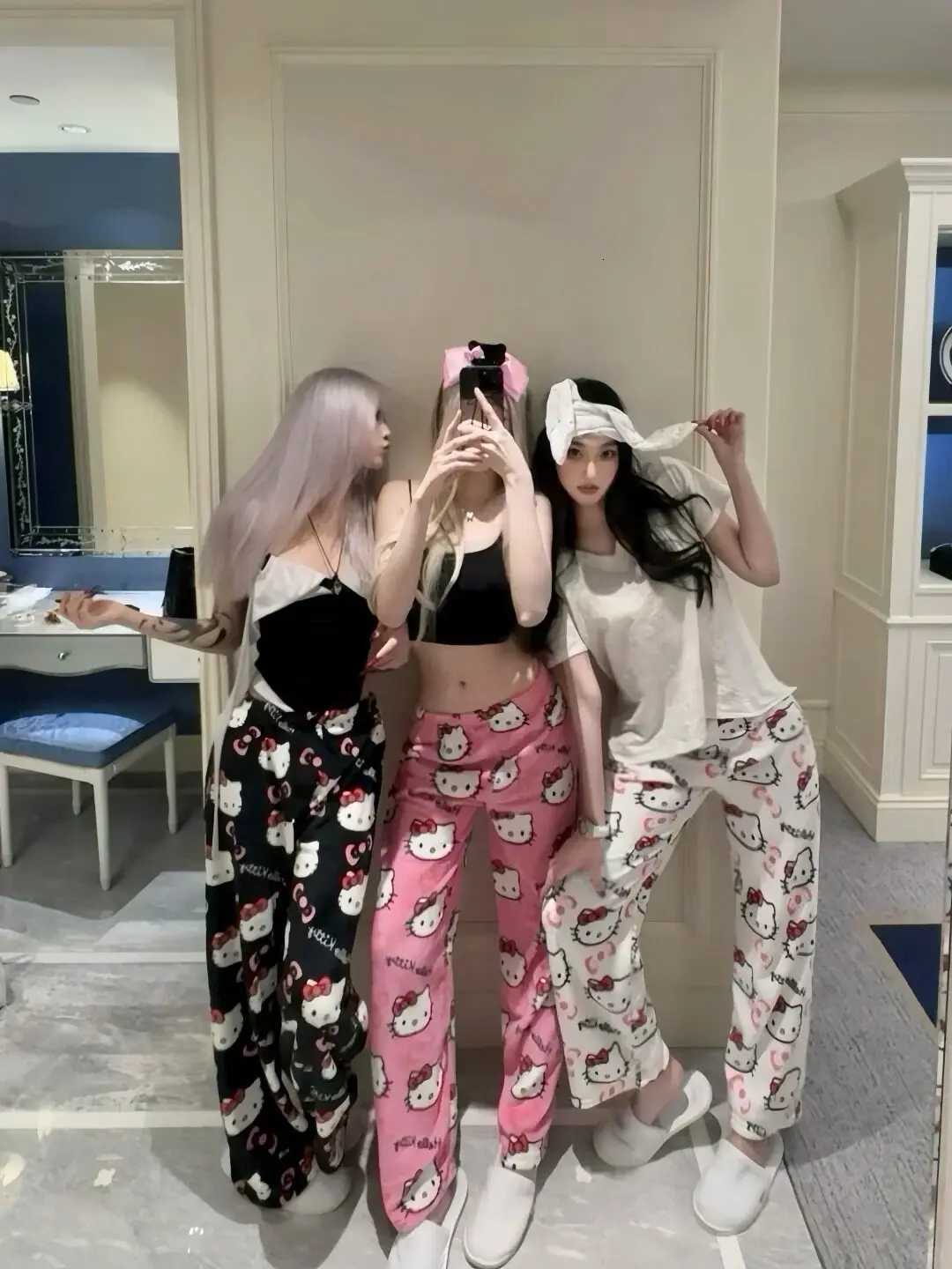 Sleep Lounge Women's New Cartoon Cat Plush Sleep Pants For Women Flannel Coral Fleece Pajamas Pants Soft Warm Loungewear For Home And OutdoorC260 - view 5