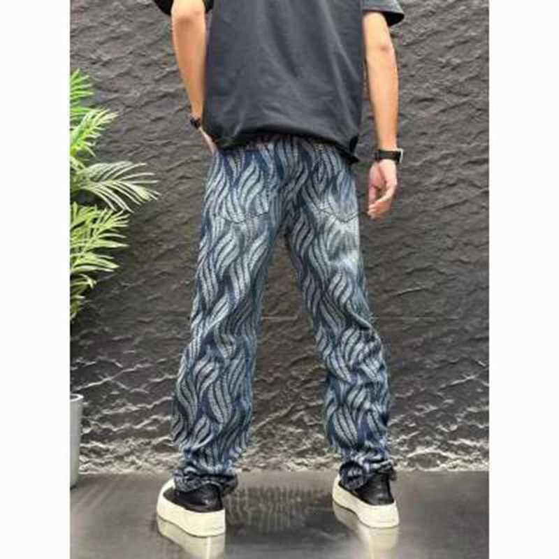 Men's Jeans Spring and Autumn European Street Style Jeans Men's Vintage Korean Embroidery Casual Harajuku Elastic Trousers H260924 - view 7