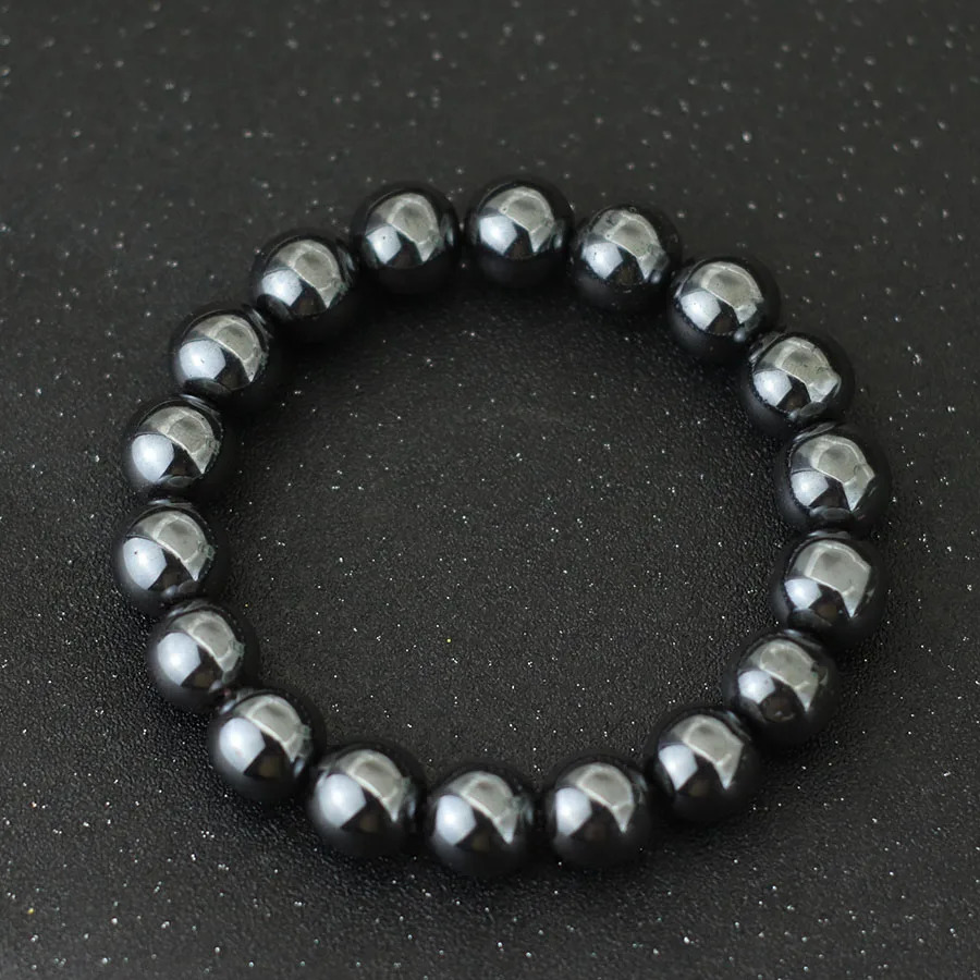 Minimalist 4/6/8/10/12mm Natual Hematite Stone Bracelet For Men Meditation Healing Braclet Black Round Strand Braslet Pulseria 260924 - view 7