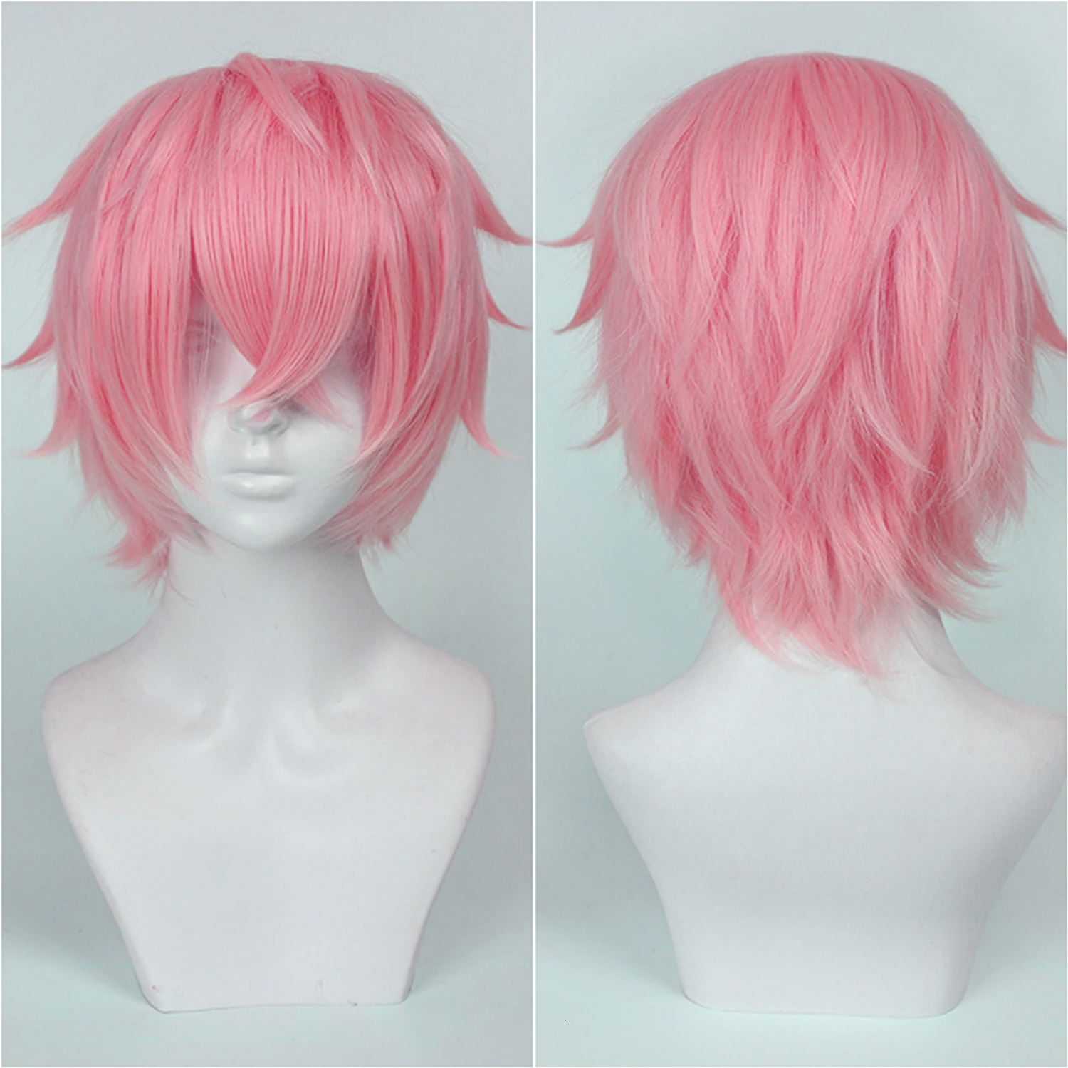 Short Straight Cosplay Synthetic Wig With Bangs 14 Inch Universal Cosplay Wigs Daily Handmade Animation Games Short Hair 260922 - view 5