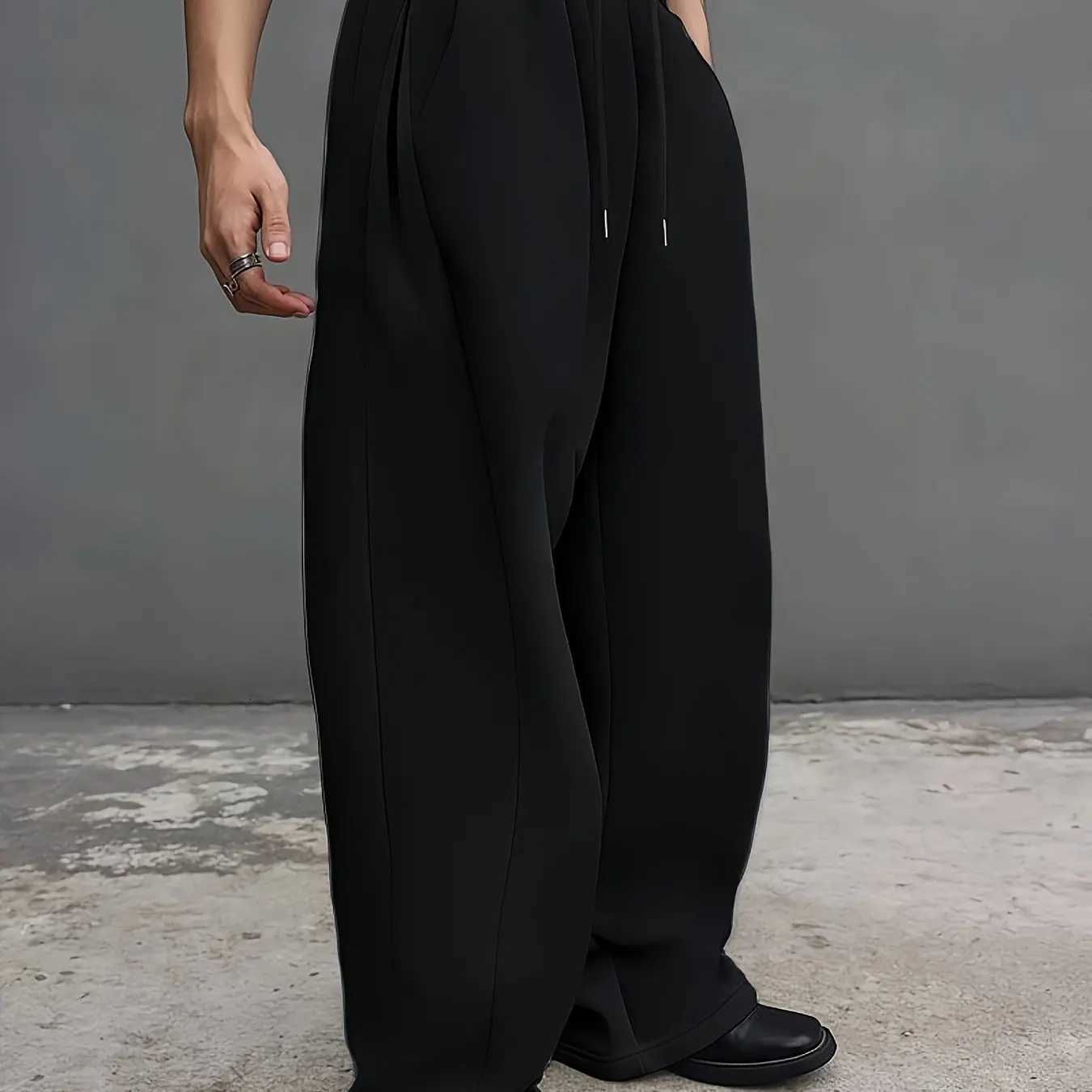 Men's Pants Men's Large Size Oversized Wide-Leg Sweatpants - Loose-Fit Trousers with Elastic Waist dr1 Breathable Winter Pants D260924