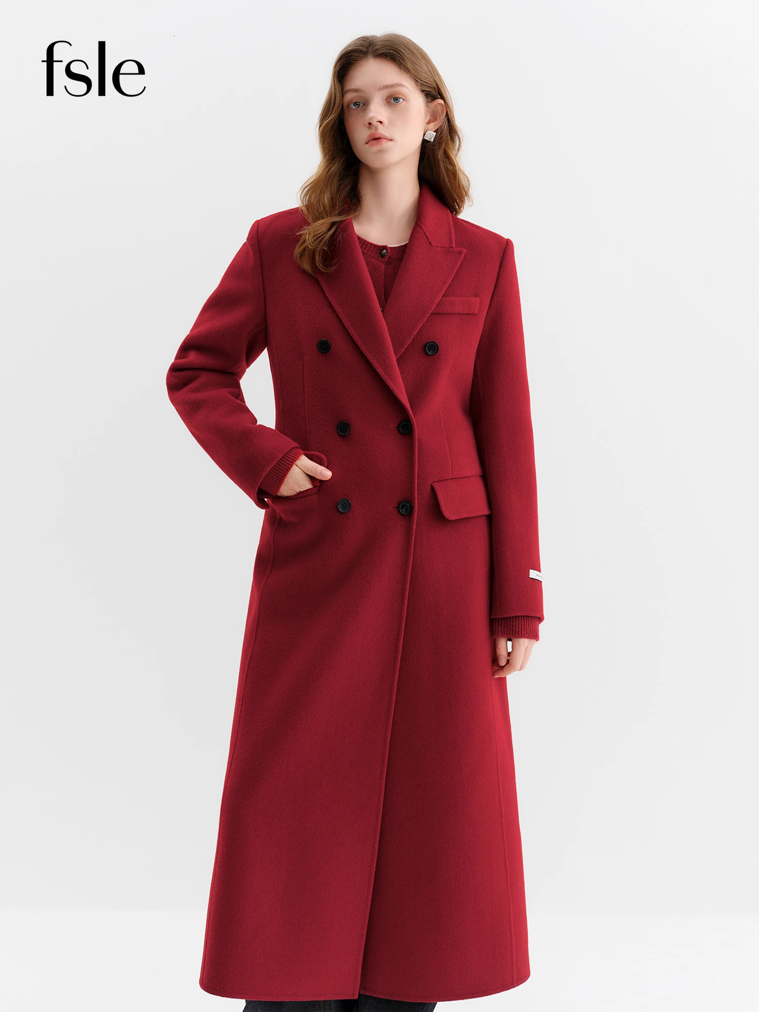 FSLE Women Tailored Coat with DoubleFaced Tweed Oversized Flattering Silhouette Premium Wool Outerwear 2025 Winter Arrival 260911