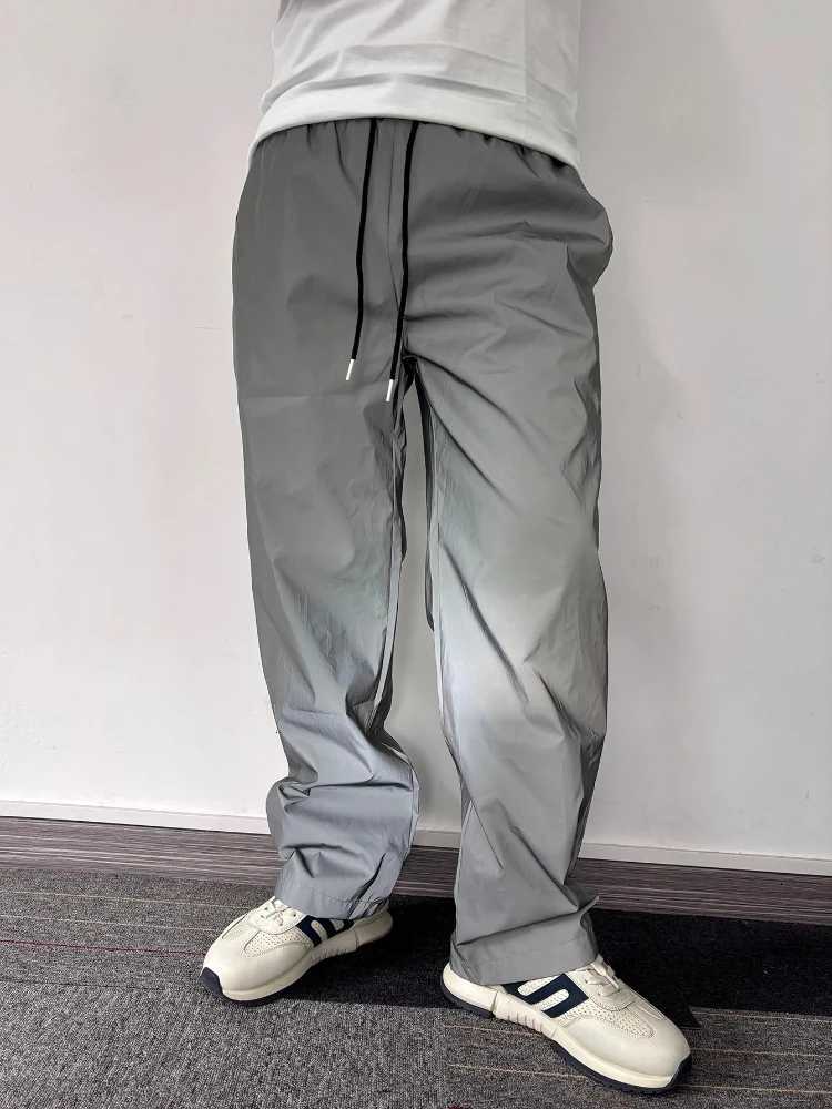 Men's Pants Men Reflective Sweatpants Loose Straight Casual Jogger Pants Hip Hop Trendy Sports Cycling Safety Stripe Daily Wear Trousers D260924 - view 5
