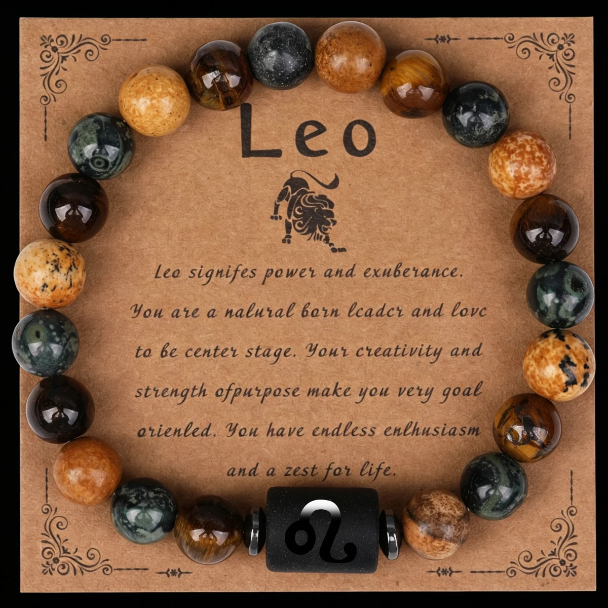 12 Zodiac Bracelets Natural Stone Cancer Virgo Leo Libra Bracelet Couples Friendship Gifts Bracelets Jewelry Pulsera Hombre 260924 - view 4