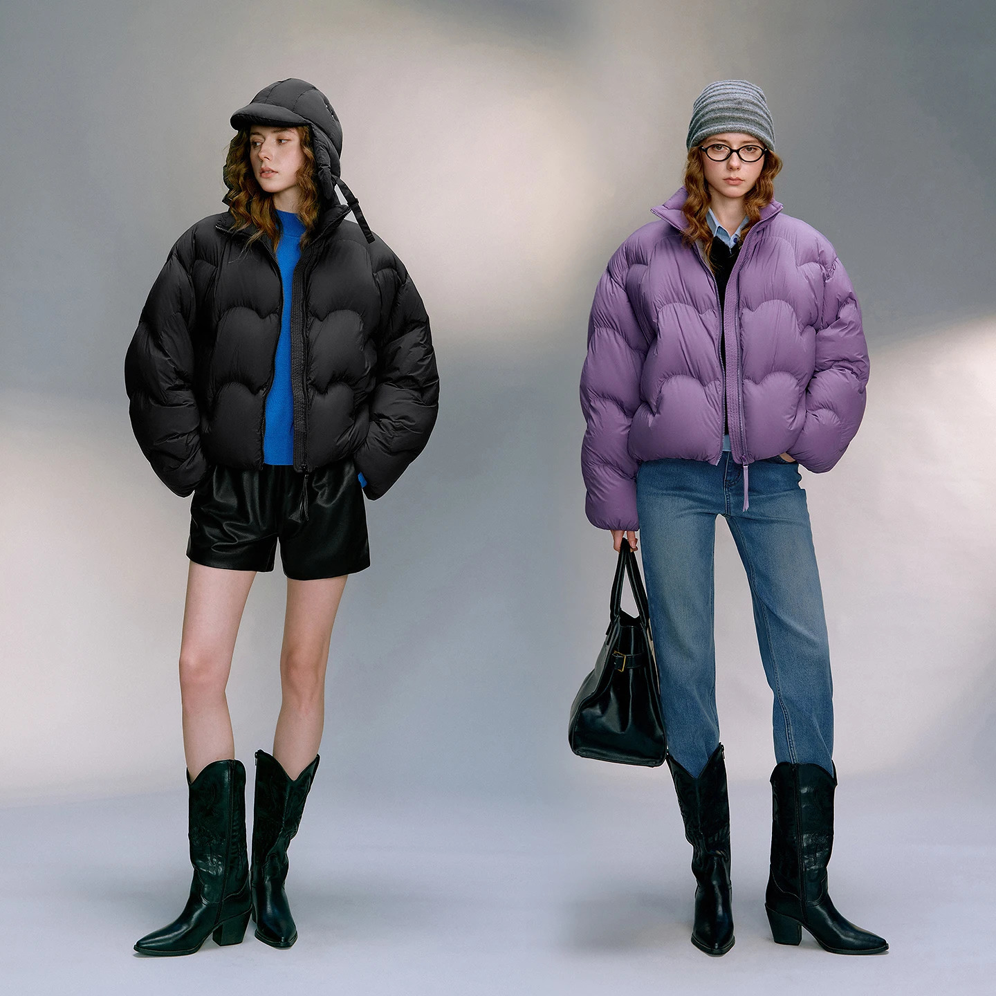 TOYOUTH Women 90% White Duck Down Jacket Winter Ultra Lightweight Wave Pattern Stand Up Collar Short Parkas Coat 260923 - view 5