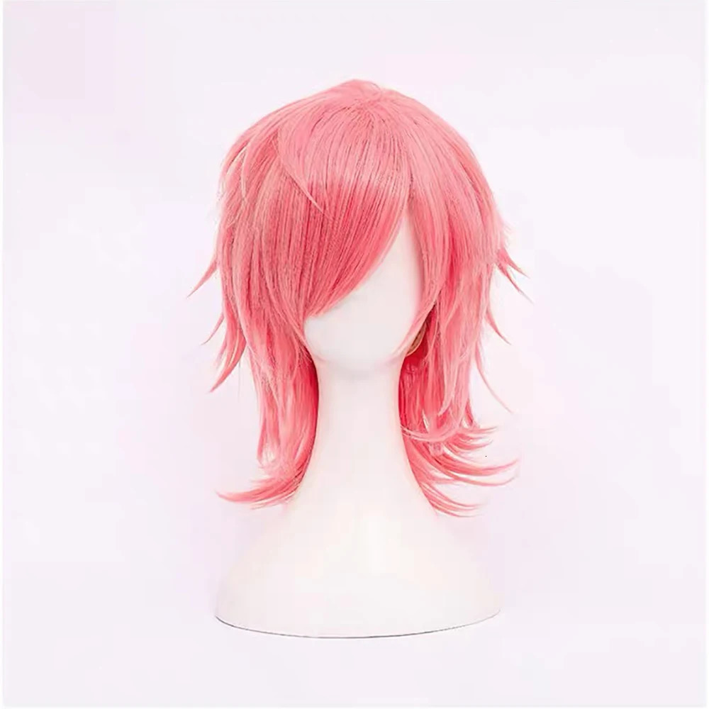 HAIRJOY Synthetic Hair Ayato Yuri Cosplay Wigs Curly Pink Costumes Anime Wig Rose Net 260922 - view 3