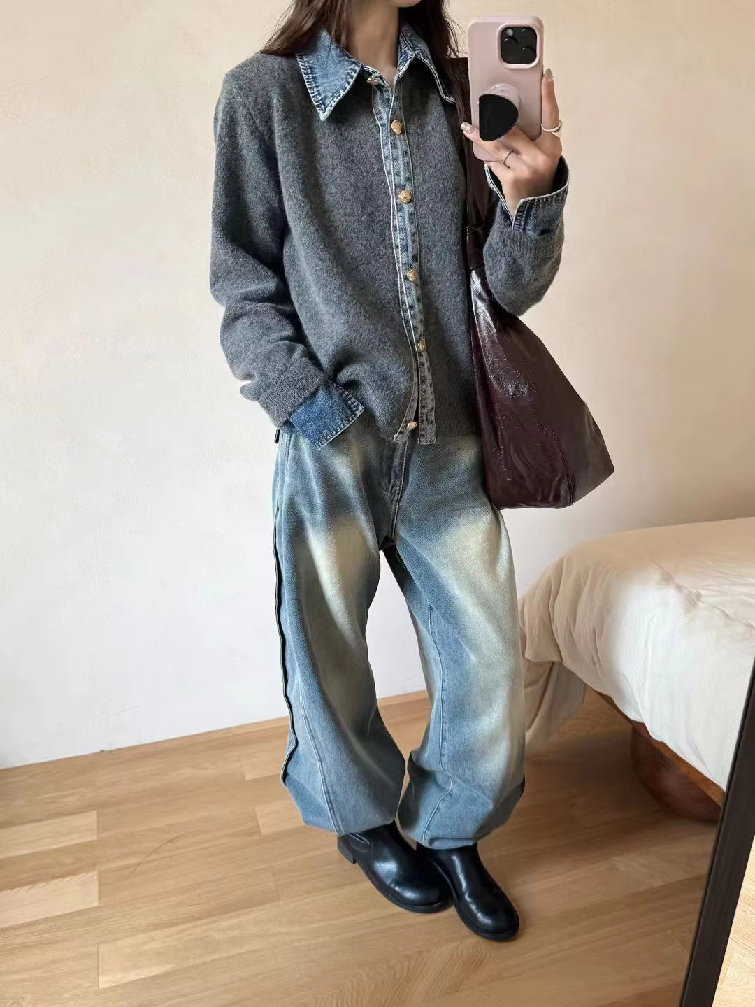 Korean Lazy Fashion Knitted Open Cardigan Women's Autumn New Style Slimming Sweater Jacket Loose Fit Long Sleeve C... - view 3