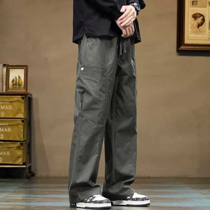 Men's Jeans 2026 New Men's Multi-pocket Cargo Pants Spring Work Wear Straight Outdoor Trousers Solid Color Casual Baggy pantalones hombre H2 - view 6