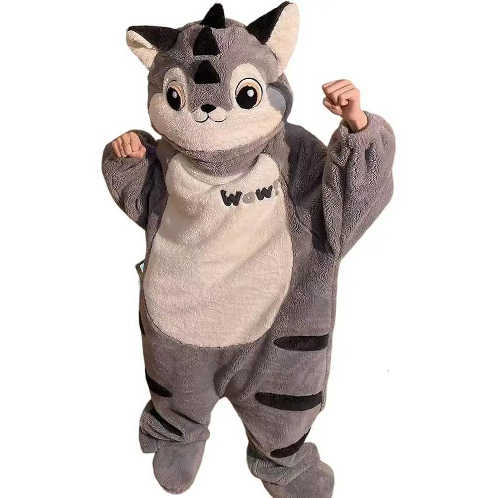 Lounge Women's Sleep Coral Fleece Pig Onesie Pajamas 3D Ears Design Hooded Style Lounger Robe Oversized Fit Warm Adult Wearable BlanketC260924 - view 4