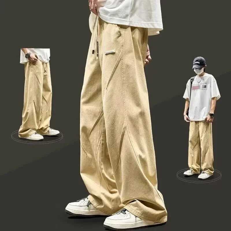Men's Jeans Autumn Japanese Retro Casual Straight-leg Pants For Men 2026 New Baggy Appliques Trousers High Street Gym Y2K Pantalones Hombre H2609 - view 4