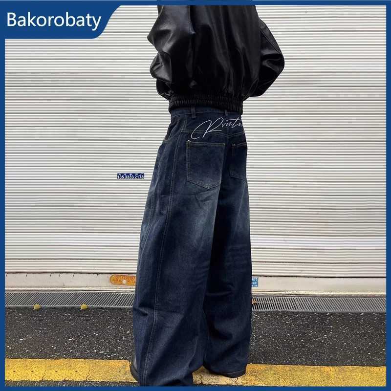 Men's Jeans New Men's American Goth Letter Printed Baggy Denim Pantalones Spring Y2K Streetwear Straight Jeans Hip Hop Fashion Jean Trousers - view 4