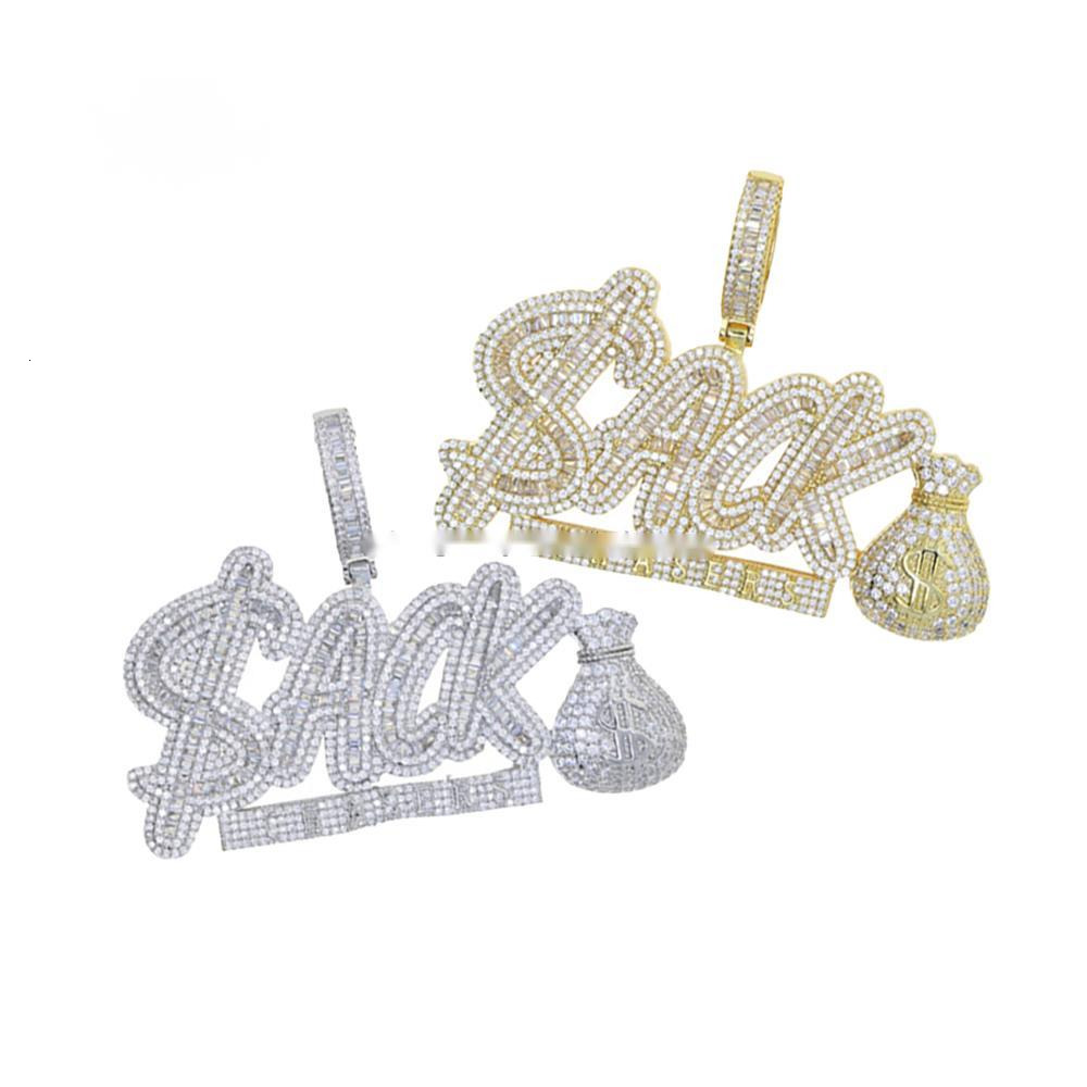 Hip Hop ACK Letter Pendant Unisex Style Rap-themed Made of Real Gold-plated Popular Jewelry Wholesale and in Stock. - view 5