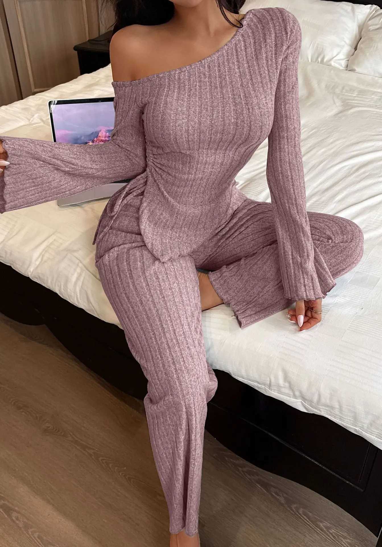 Women's Sleep Lounge Winter Pajamas Woman Set Home Suit for Women Winter Warm Sleepwear Sexy Nightwear Women Women's Pajamas With Pants Paja - view 3
