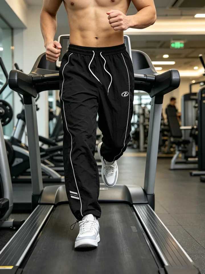 Men's Pants Men's Lightweight Quick-Dry Striped Printed Joggers with dr1 Streetwear Pants for Gym Daily Spring Summer D260924 - view 4