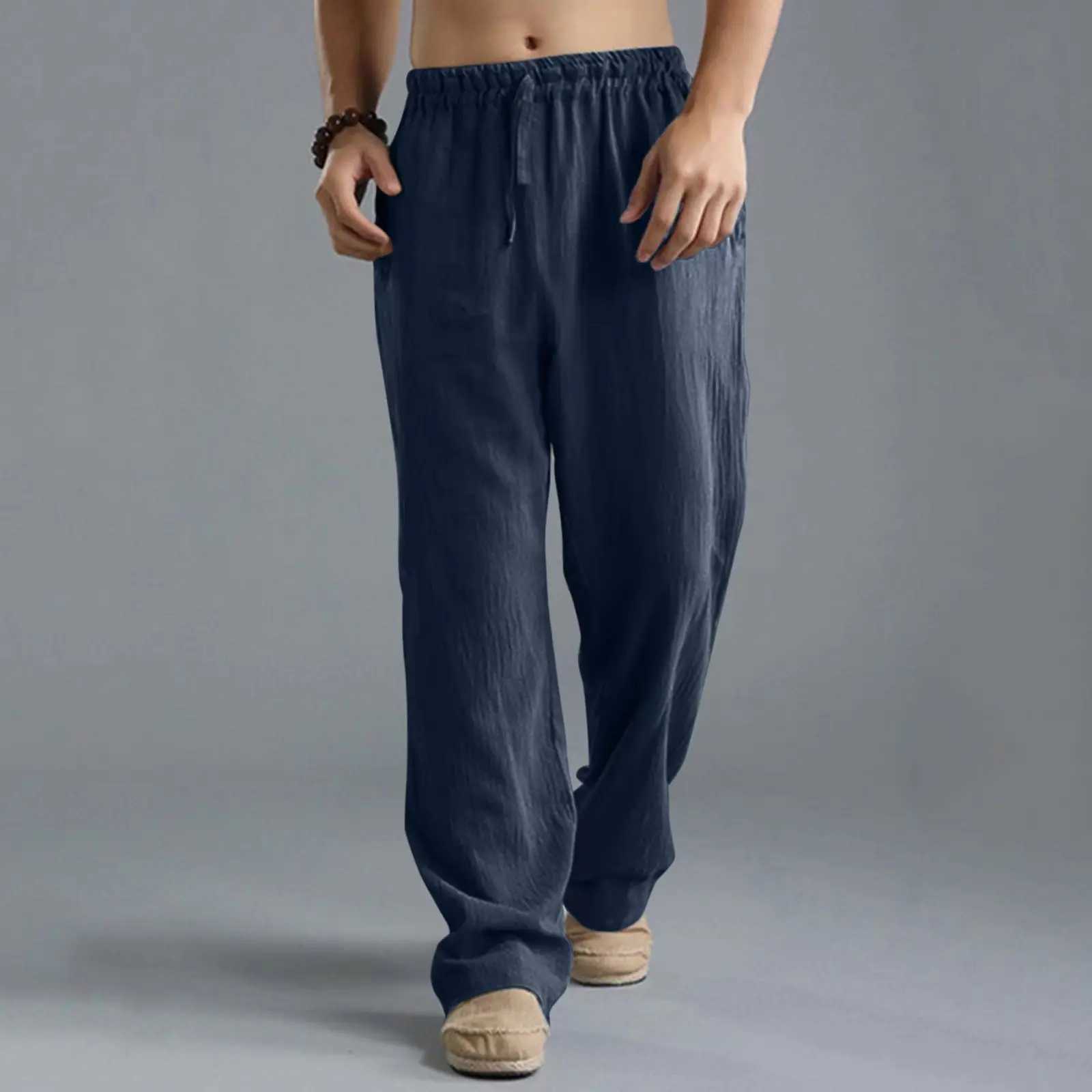 Men's Pants Men's Cotton Linen Pants Male Autumn New Breathable Solid Color Linen Trousers Fitness Streetwear S-5XL D260924 - view 5