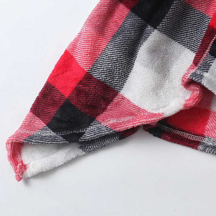 Lounge Women's Sleep Winter New Women's Coral Fleece Bathrobe Warm Plaid Long Sleeve Medium Length Belted Home Wear Sleep Robe Stylish Cozy  - view 5
