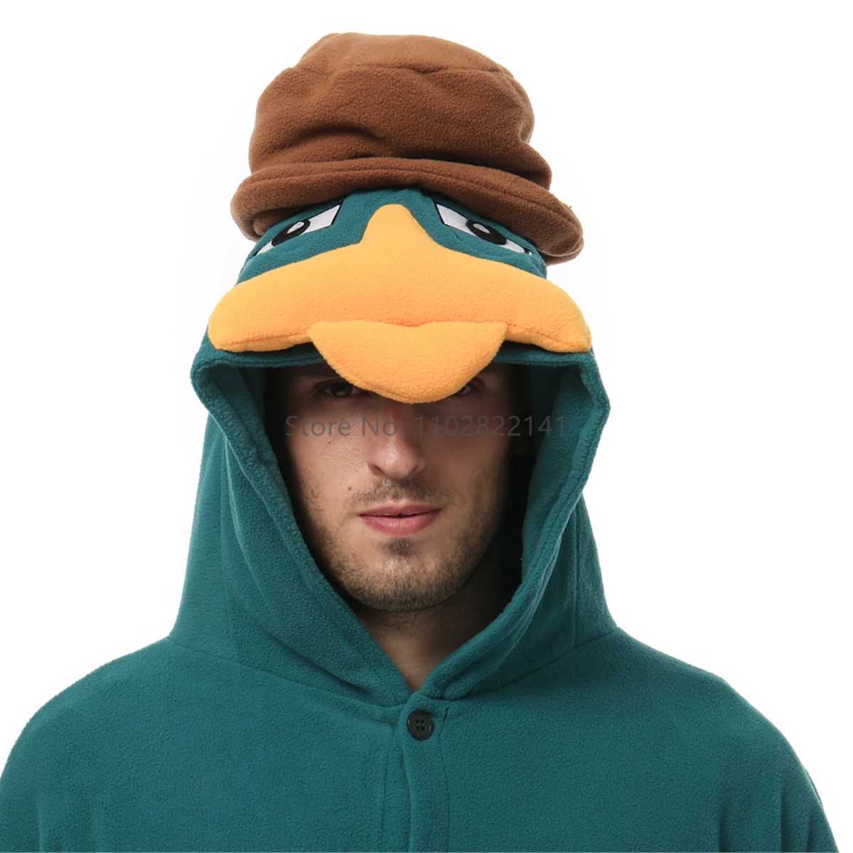 Sleep Lounge Women's Favofans Adult Halloween Onesie Cartoon Green Duck Pajamas For Women Men Animal Kigurumi Pyjamas Homewear Cosplay Party Cost - view 7