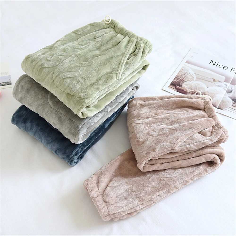 Women's Sleep Lounge New Sleep-pants Thicken Warm Women's Trousers Winter Flannel Pajama Pants For Pajama Bottoms Soft Warm Couple Loose Lou