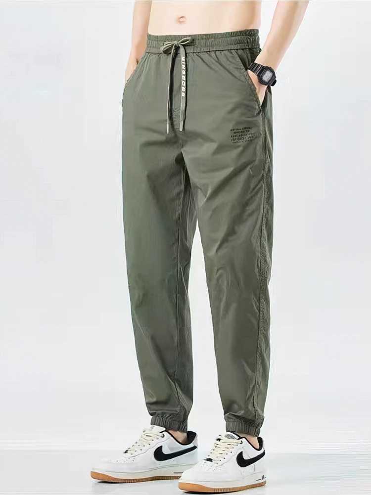 Men's Pants Ice silk Jogger Pants Men Spring Summer Casual Baggy Sport Work Trousers Thin Quick-dry Sweatpants Male Tactical Outdoor D260924 - view 3