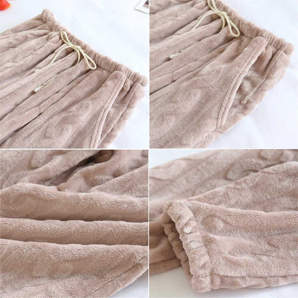Women's Sleep Lounge New Sleep-pants Thicken Warm Women's Trousers Winter Flannel Pajama Pants For Pajama Bottoms Soft Warm Couple Loose Lou - view 6