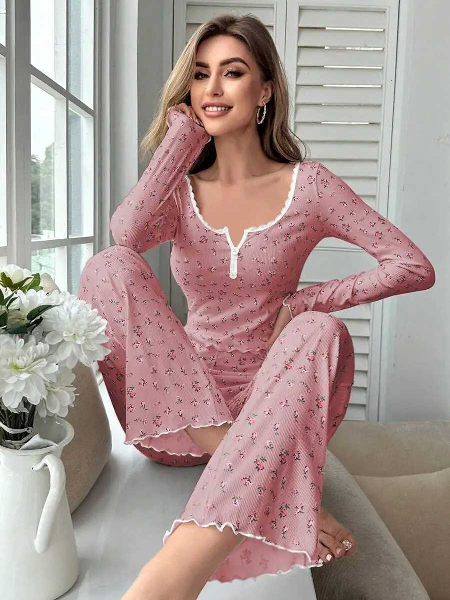 Women's Sleep Lounge Women's Pajamas With Pants Trousers Sets Women's Home Clothes Sleepwear for Sleeping Pajamas Set Woman Pajama Woma - view 4