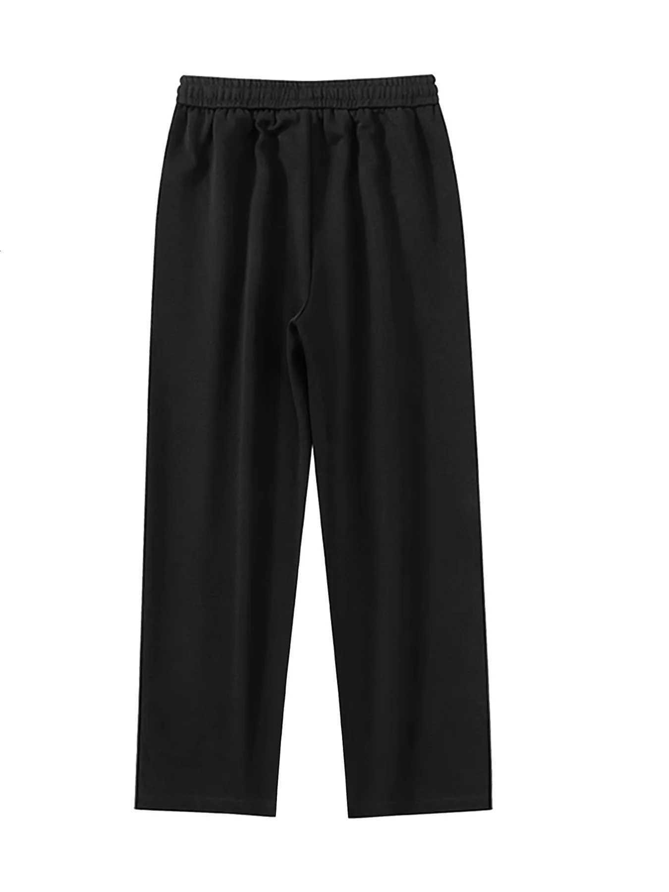 Men's Pants Men's casual sports pants solid color loose dr1 waist elastic straight leg pants suitable for jogging hiking outdoor hiking and  - view 6