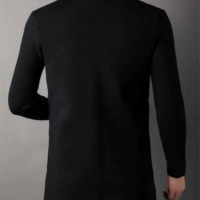 Autum Winter Fashion Knit Mens Oversized Cardigan Sweater Knitting Casual Korean Coats Jacket Men Clothes 260920 - view 7