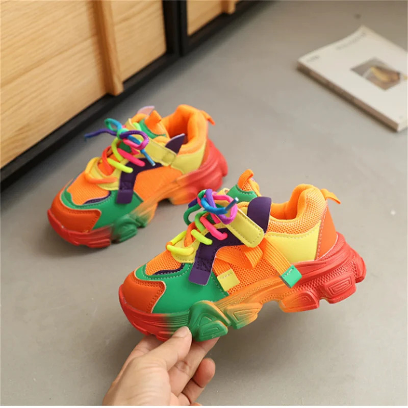 2026 Spring Children Shoes Colorful Fashion Breathable Kids Outdoor Tennis Soft Sole Sport Shoes Fashion Girls Boys Sneakers 260922 - view 3