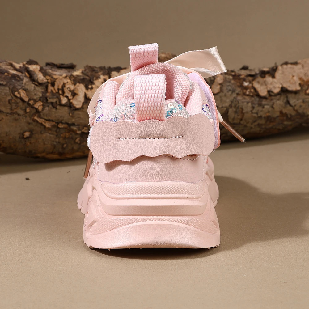 Children Shoes Spring Toddler Girls Sport Shoes Bling Soft Sole Breathable Outdoor Tennis Fashion Kids Sneakers 260920 - view 7