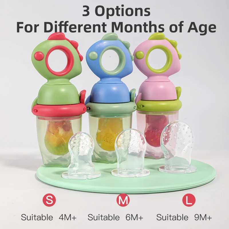 Feeding Other Baby Rotating Push-type Food Grade Silicone Fruit and Vegetable Feeder For Infants Baby Dinosaur Shape Toddlers Supplementary Food F C26 - view 6